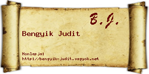 Bengyik Judit névjegykártya